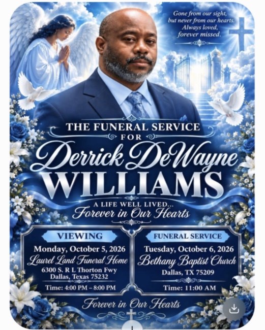 Obituary of Derrick Dewayne Williams
