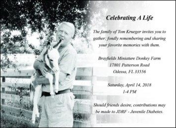 Obituary of Thomas Walter Krueger