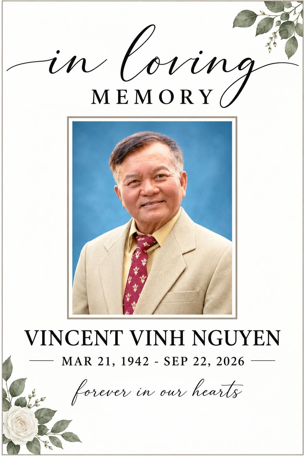 Obituary of Vincent Vinh Nguyen