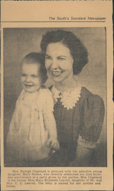 Obituary of Mary Elizabeth Copeland