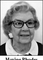 Obituary of Maxine Harris Rhodes