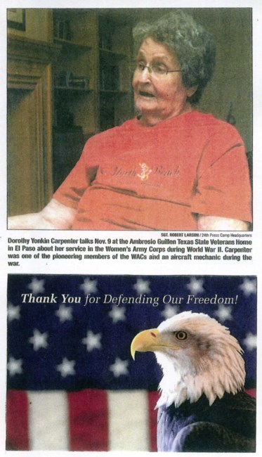 Obituary of Dorothy Carpenter