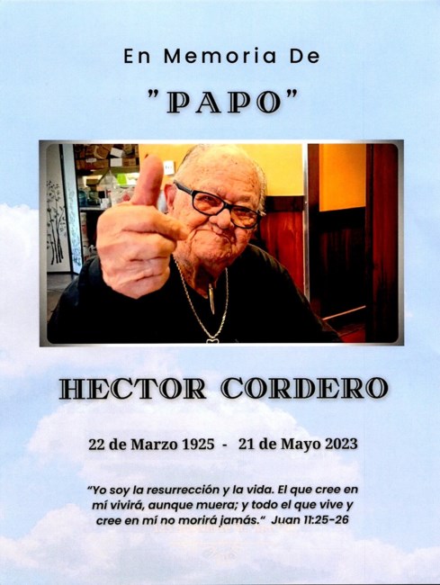Obituary of Hector J. Cordero