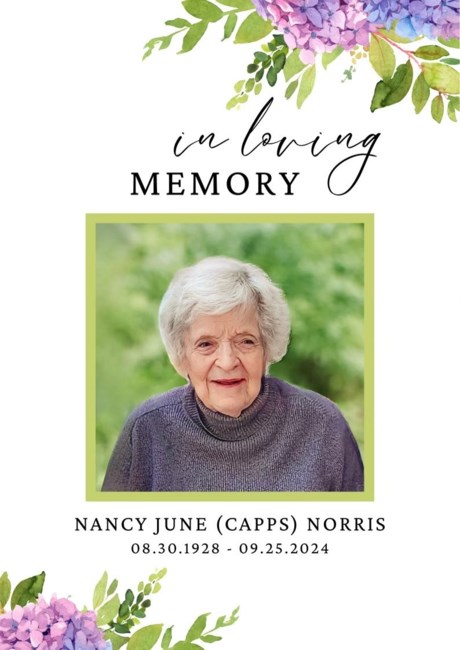 Obituary of June Capps Norris