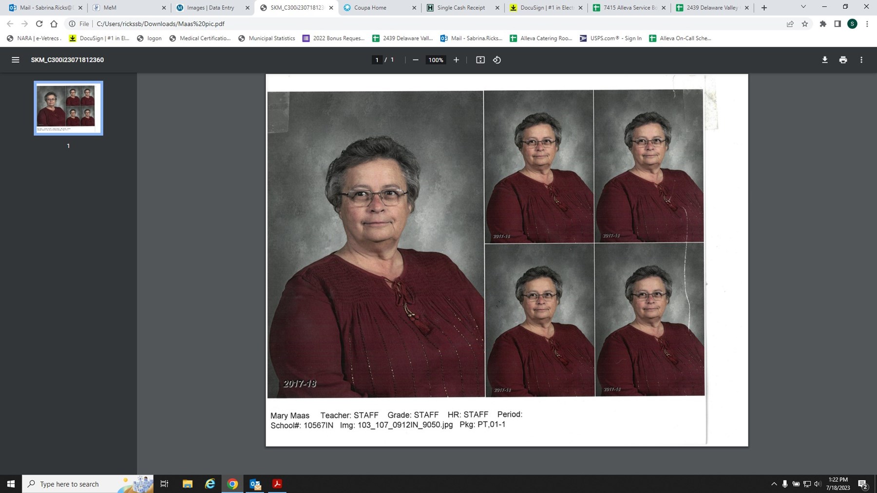 Obituary of Mary Maas