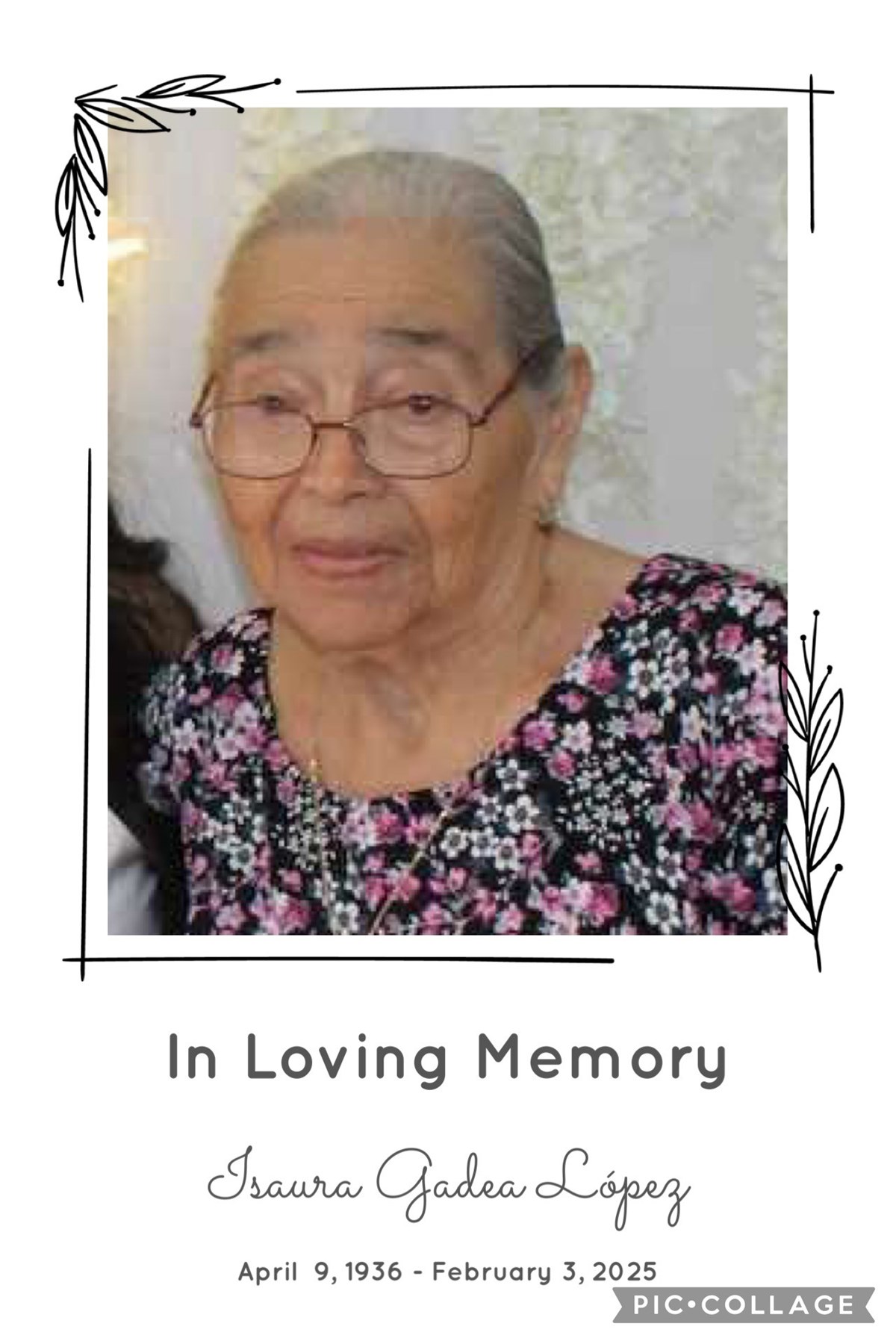 Obituary of Isaura Gadea Lopez
