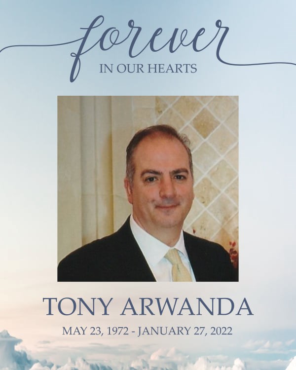 Obituary of Tony Arwanda