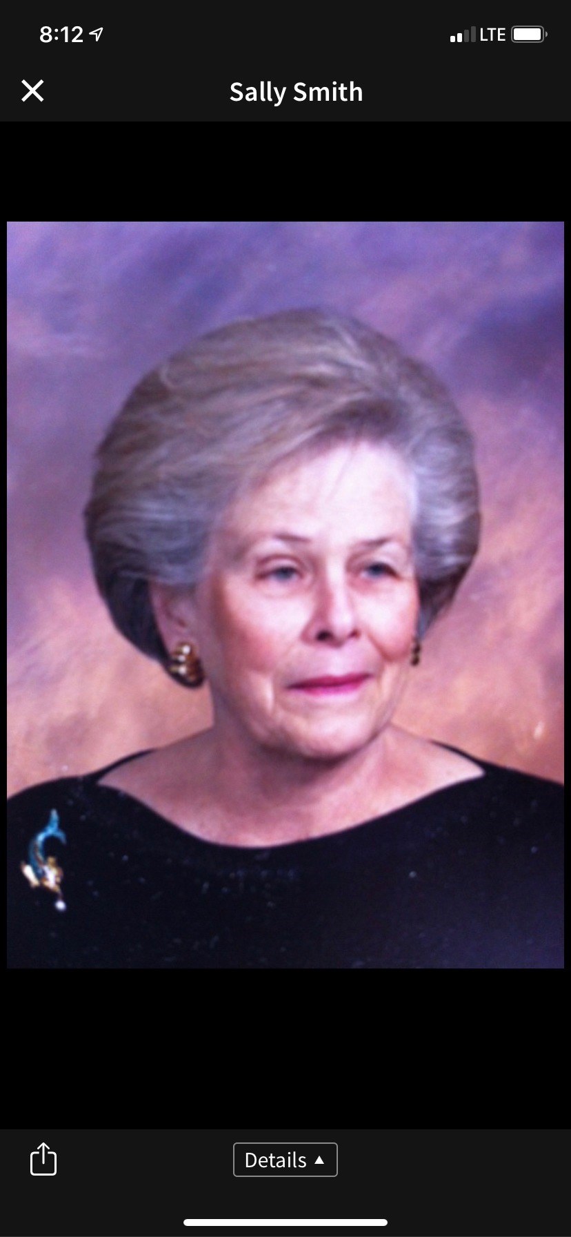 Avis de décès de Sarah "Sally" Liggett Smith