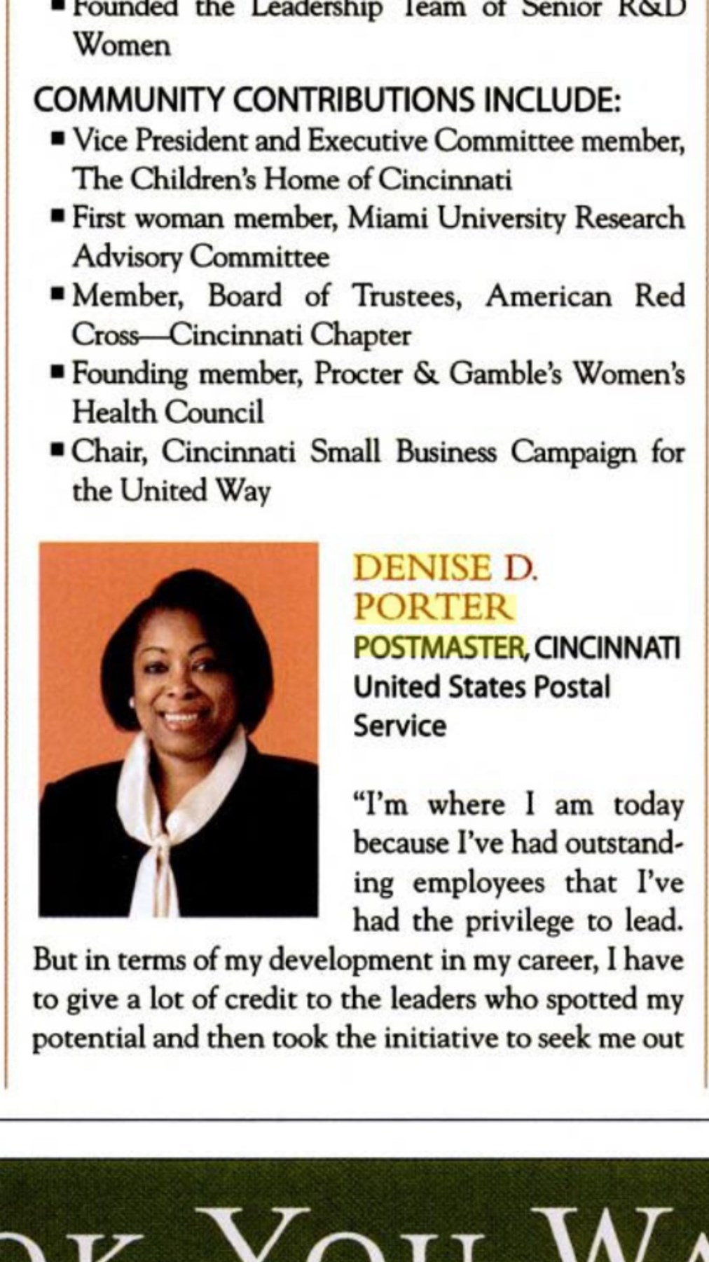 Obituary of Denise D. Porter