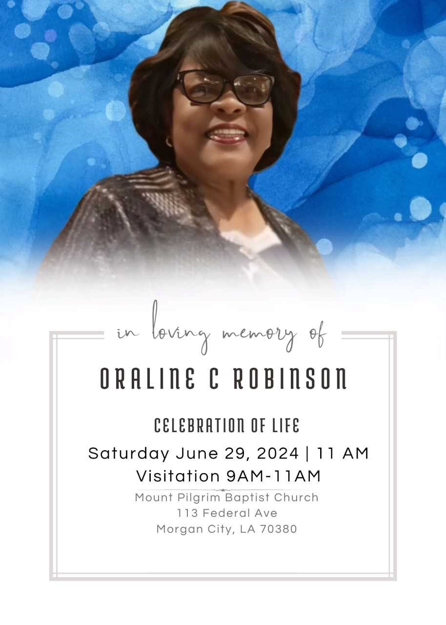 Obituary of Oraline C. Robinson