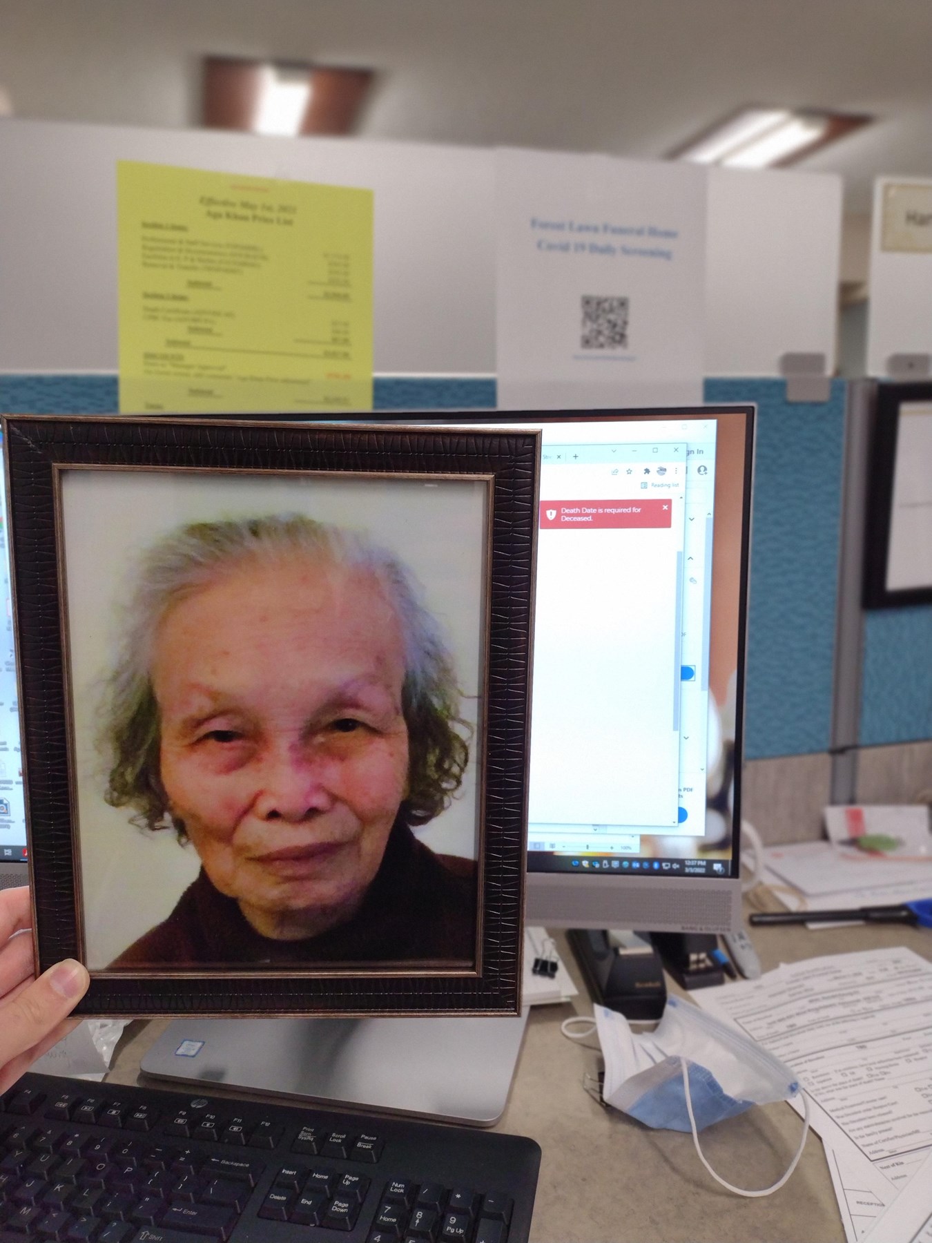 Obituary of Ms. Lai Tim Chow