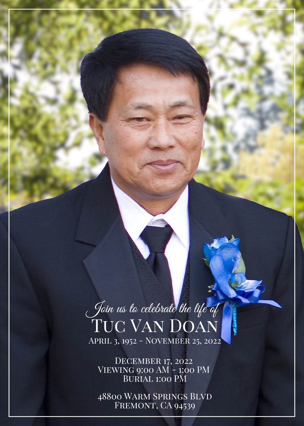 Obituary of Tuc van Doan