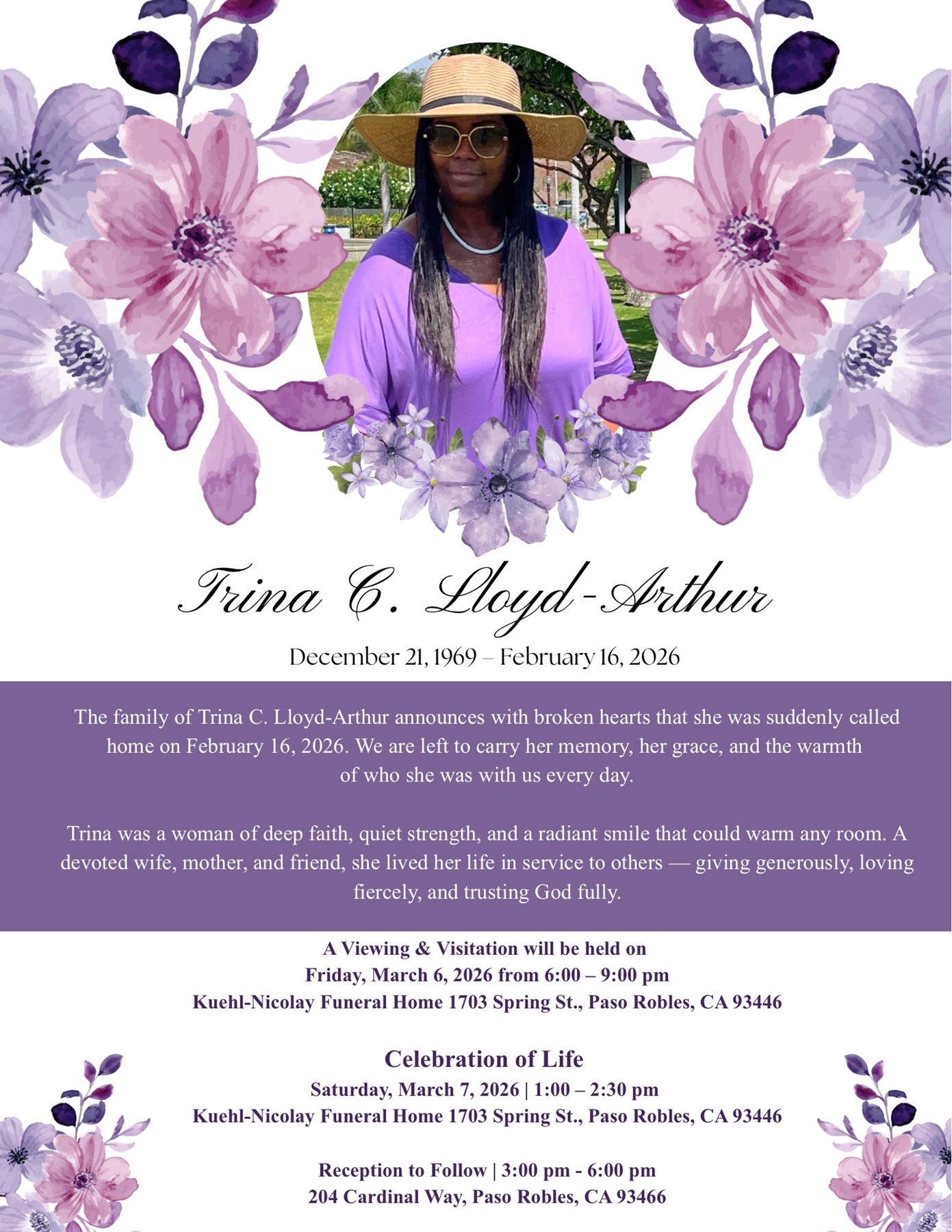 Obituary of Trina Chavette Arthur
