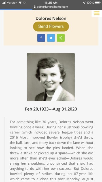 Obituary of Dolores Jean Nelson