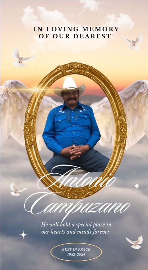 Obituary of Antonio Campuzano Medrano