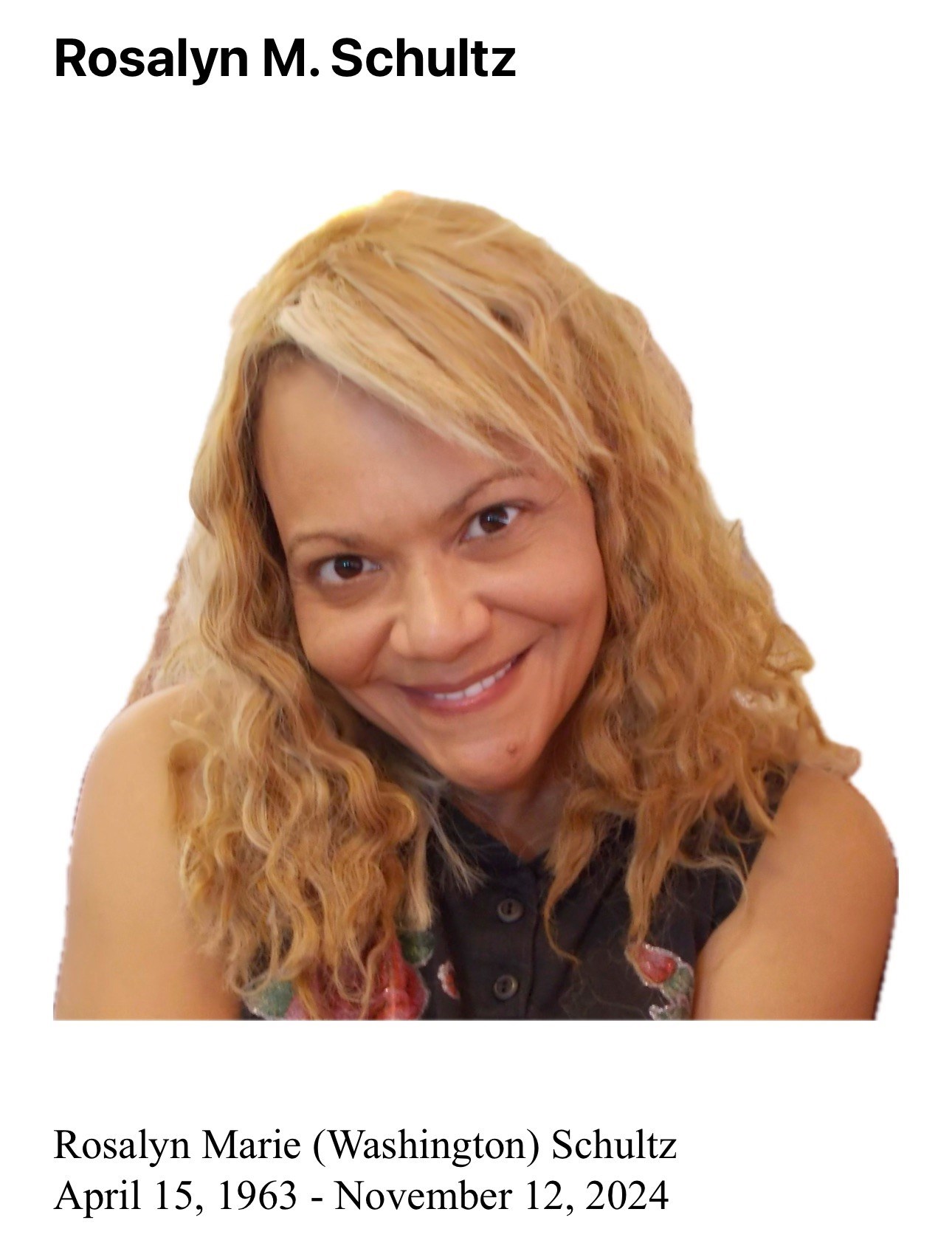 Obituary of Rosalyn Marie Schultz