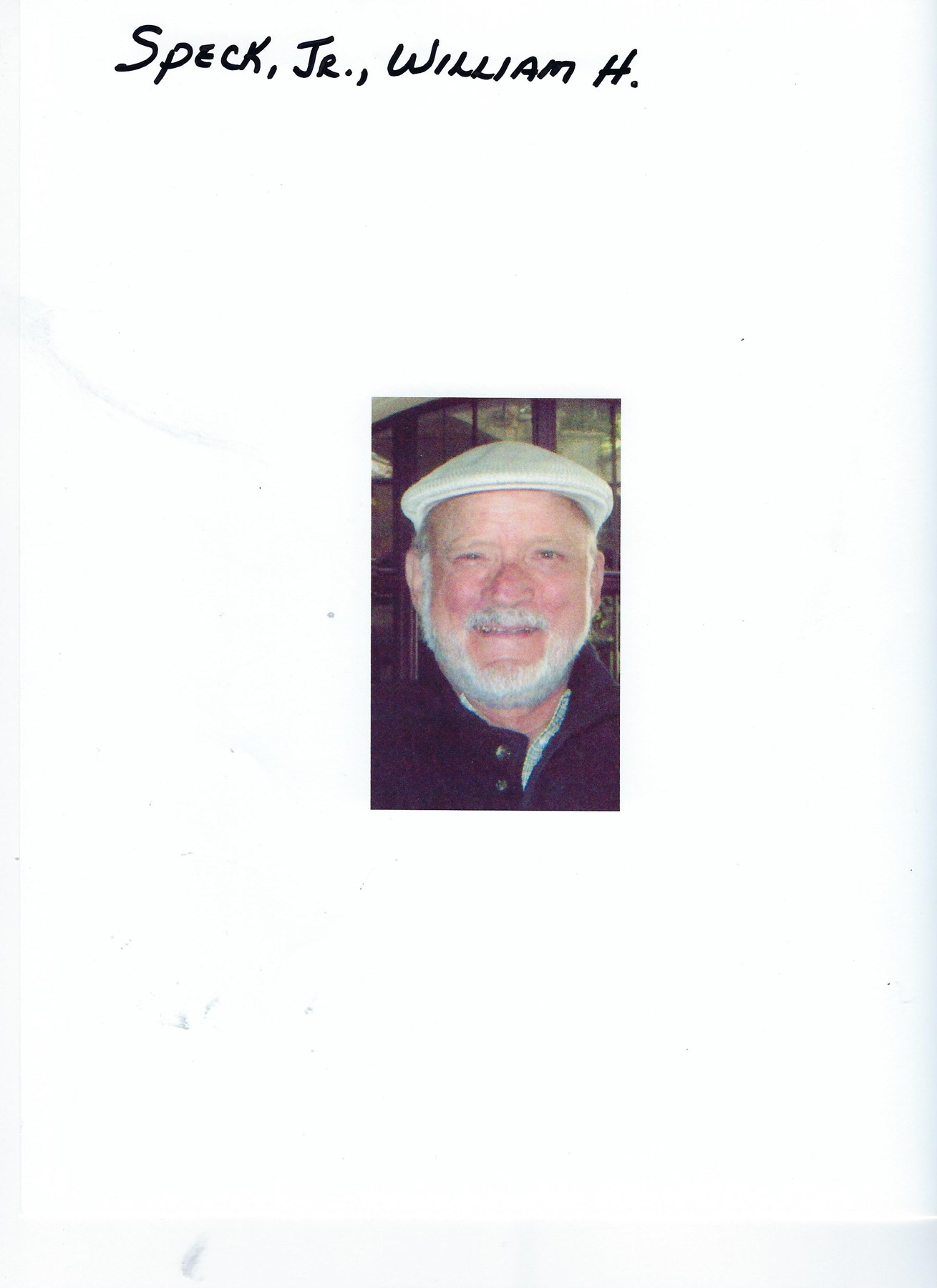 Obituary of William Howard Speck Jr.