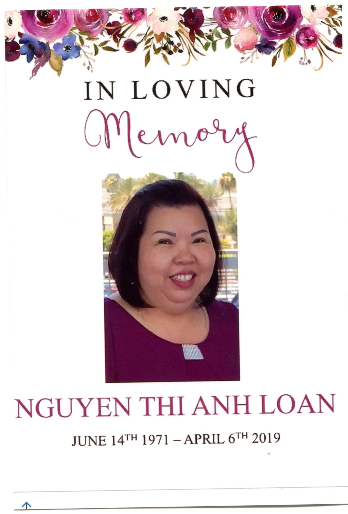 Obituary of Loan Thi Anh Nguyen