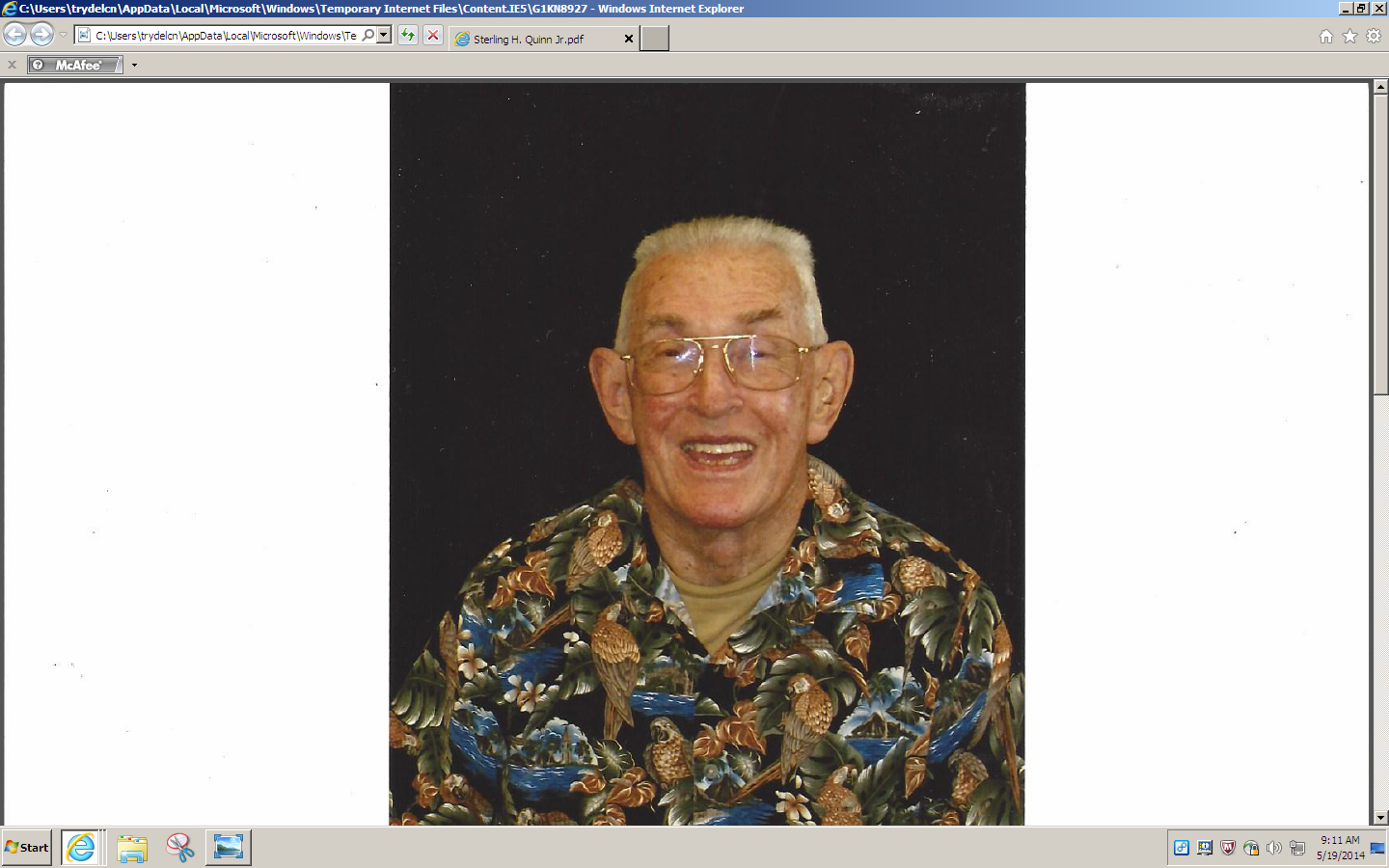 Obituary of Sterling Hugh "Pete" Quinn, Jr.