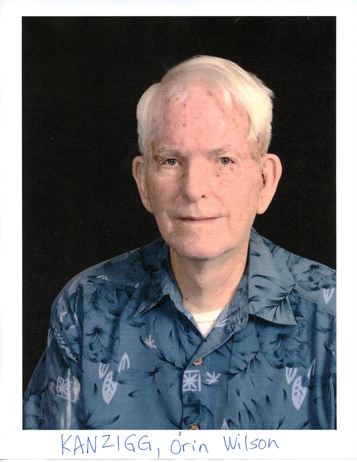 Obituary of Orin Wilson Kanzigg