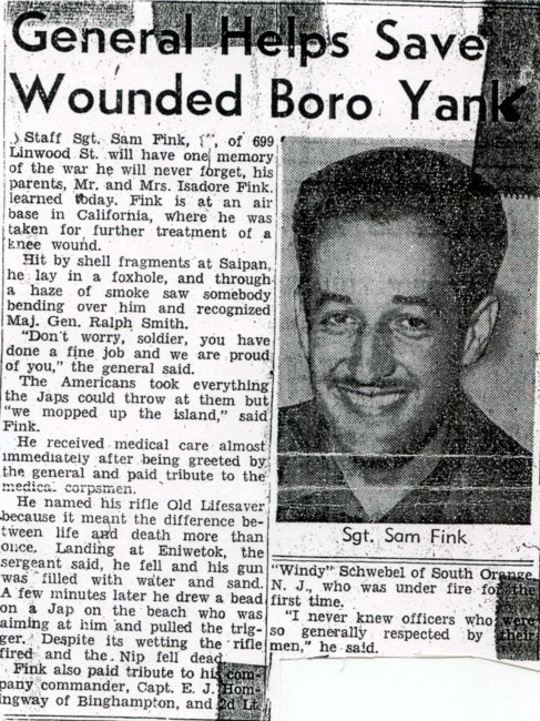 Obituary of Samuel Fink