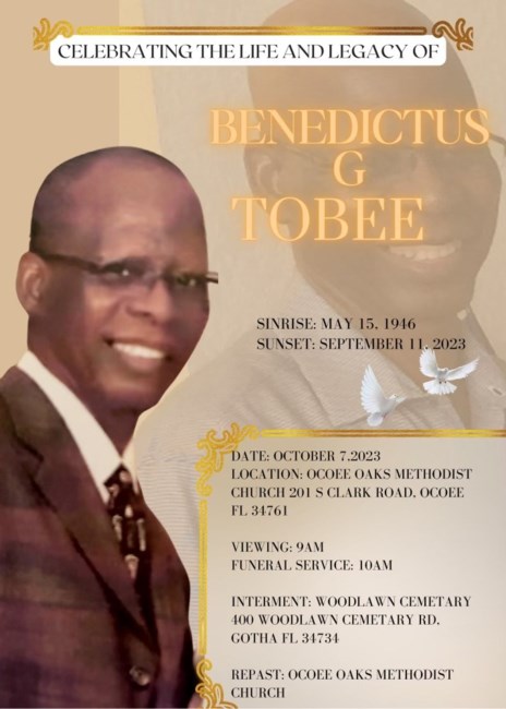 Obituario de Benedictus Gbita Tobee Sr.