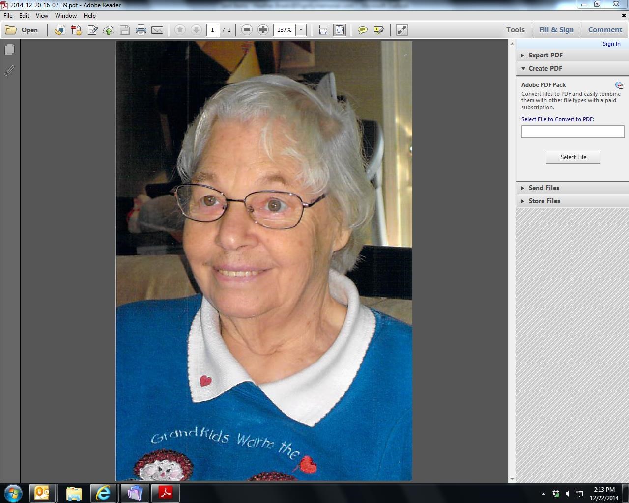 Obituario de Mary "Judy" Theresa Vadnais