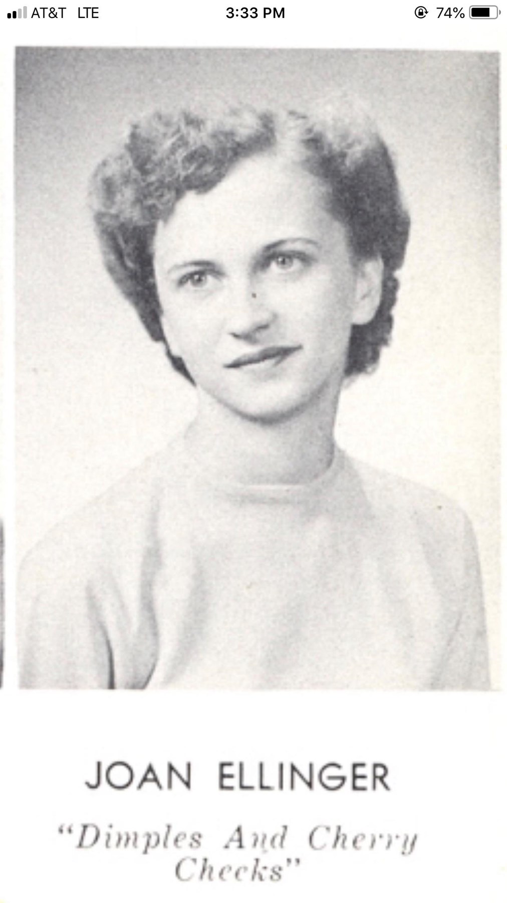 Obituary of Joan Ellinger