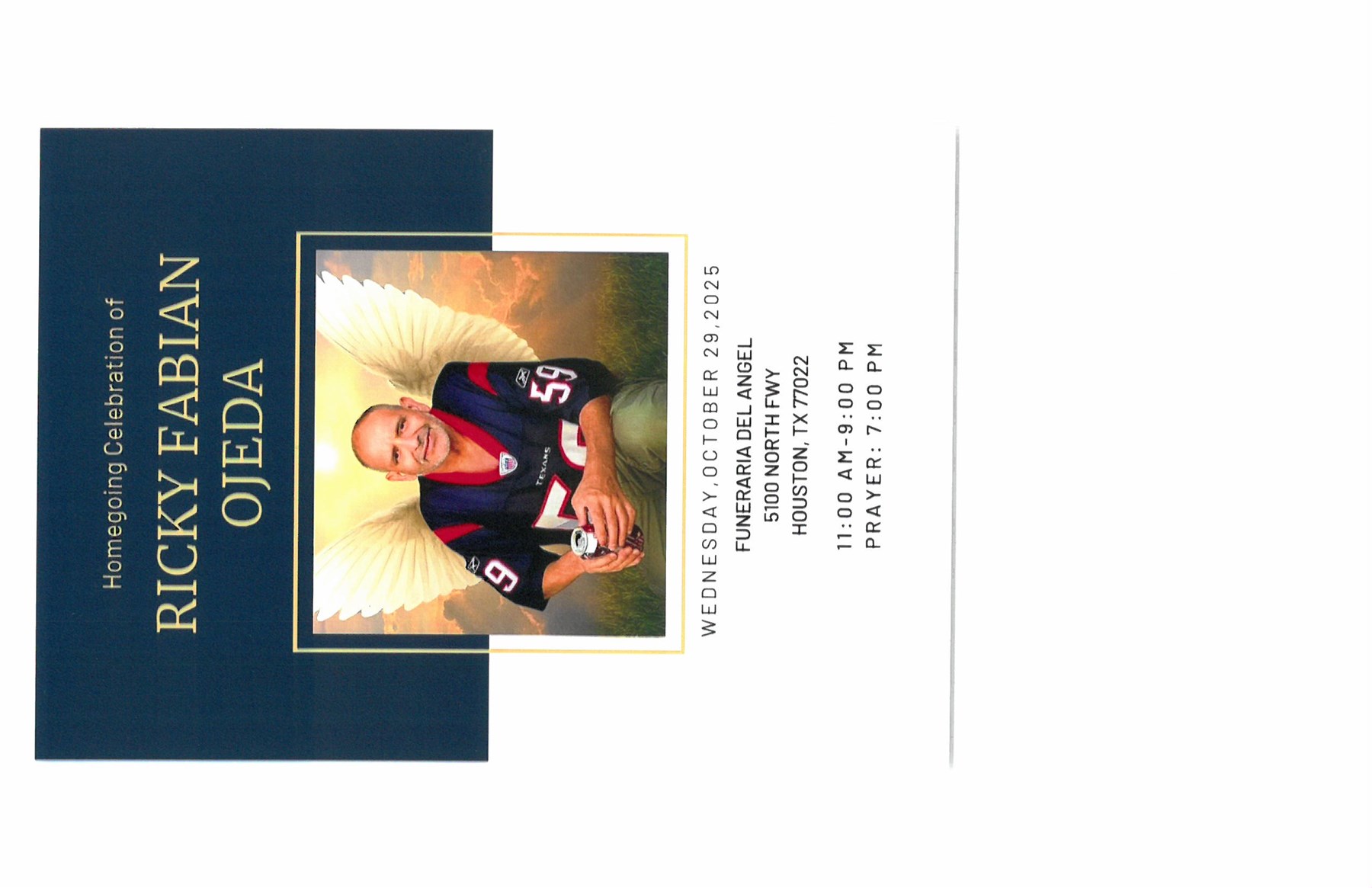 Avis de décès de Ricky F Ojeda