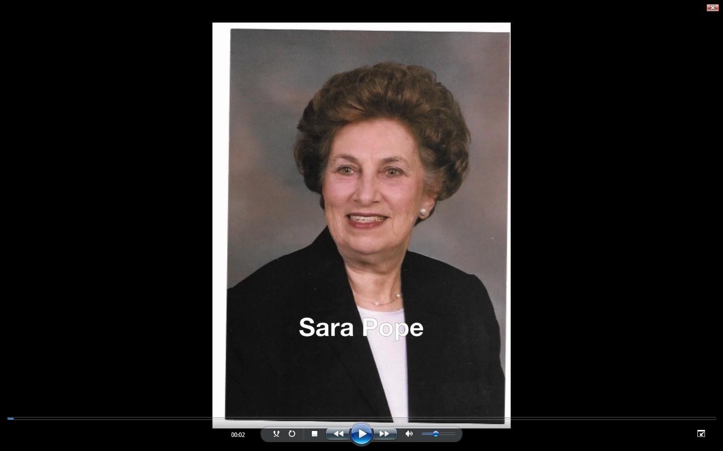 Obituary of Sara Pope