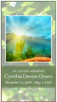 Avis de décès de Cynthia Denise Green