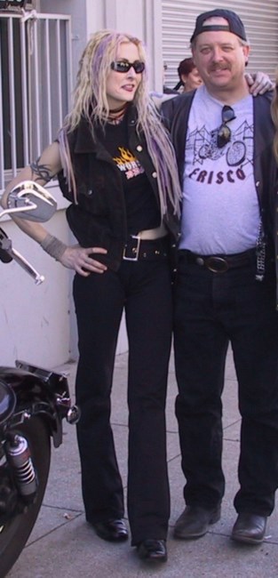 A legend among bikers Gothgirl was an inspiration to all those who shared her vitality, generosity and diversity. Whether riding her Harley, caressing her keyboards, shining em’ up or saving the animals and their environment; her accomplished life and compassion for all living things were second to none. A Devil Doll on earth; and now a Shining Star in heaven. Thanks for the memories, you’ll never be forgotten.