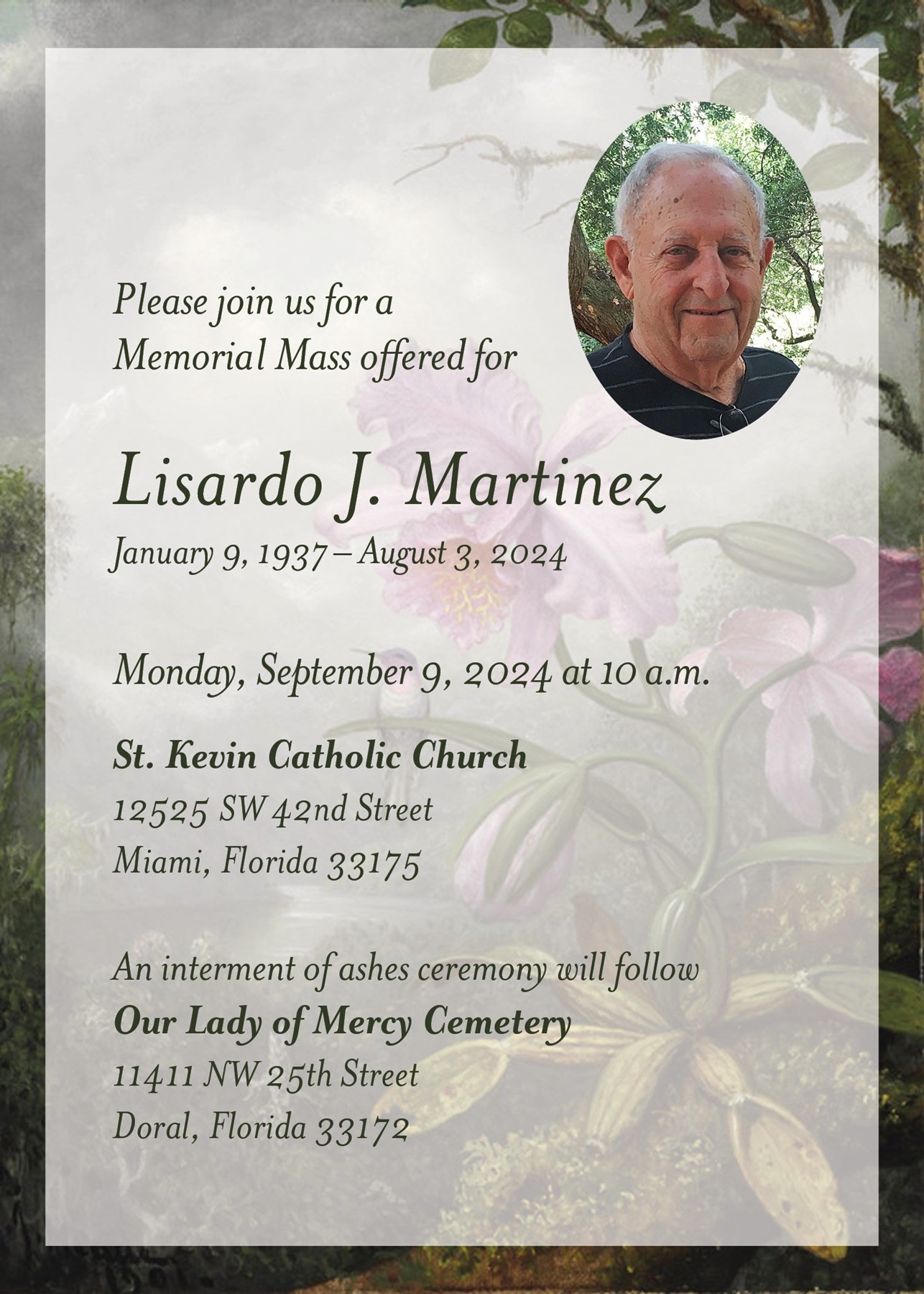 Obituary of Lisardo "Lin" Julian Martinez