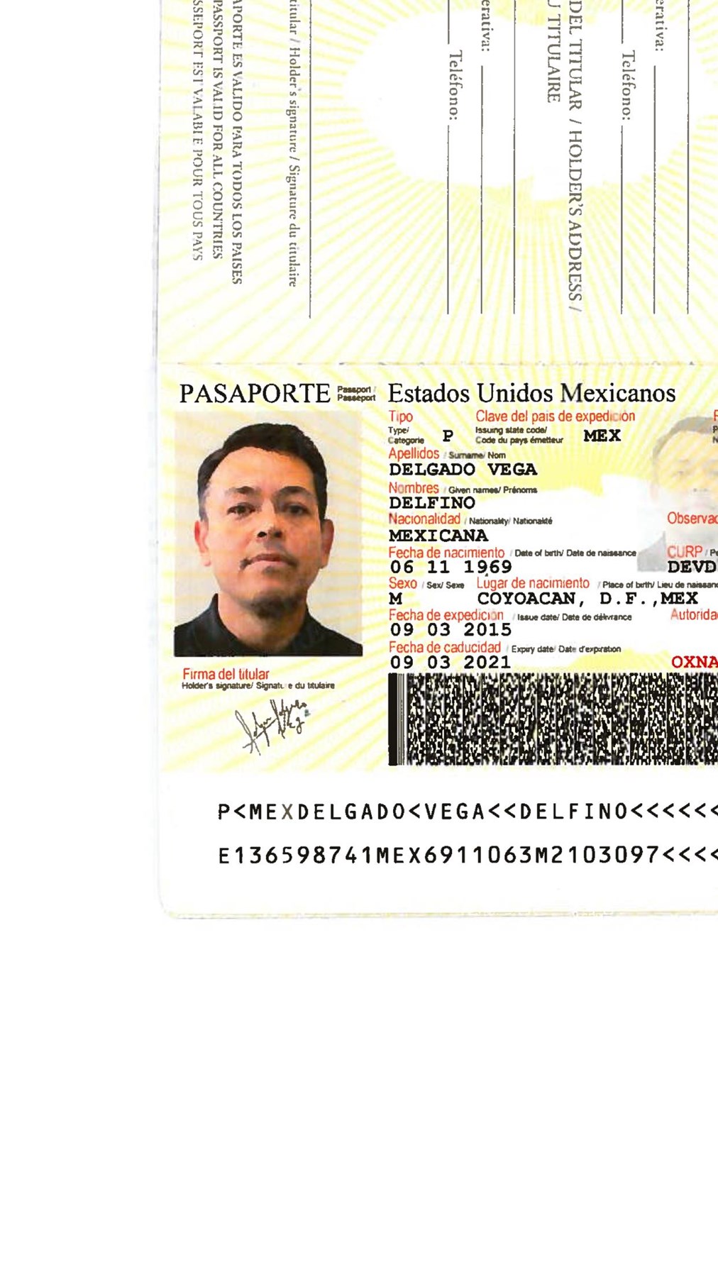 Obituary of Delfino Delgado Vega