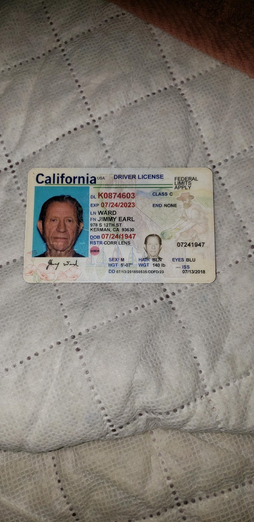 Obituario de Jimmy Earl Ward