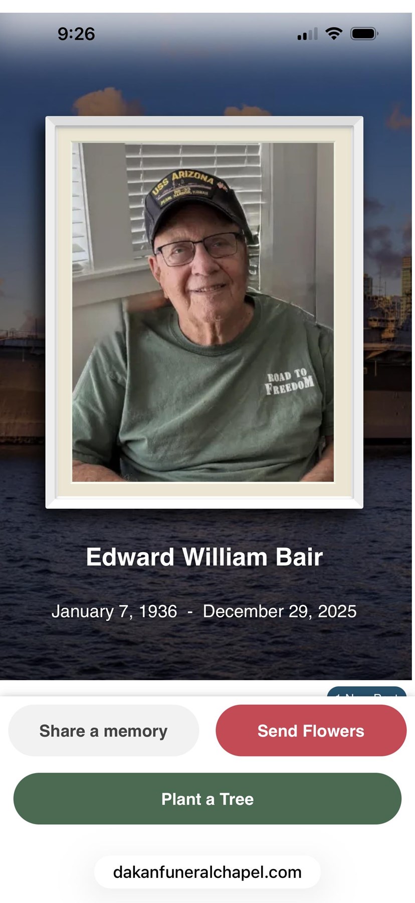 Obituary of Edward Bair