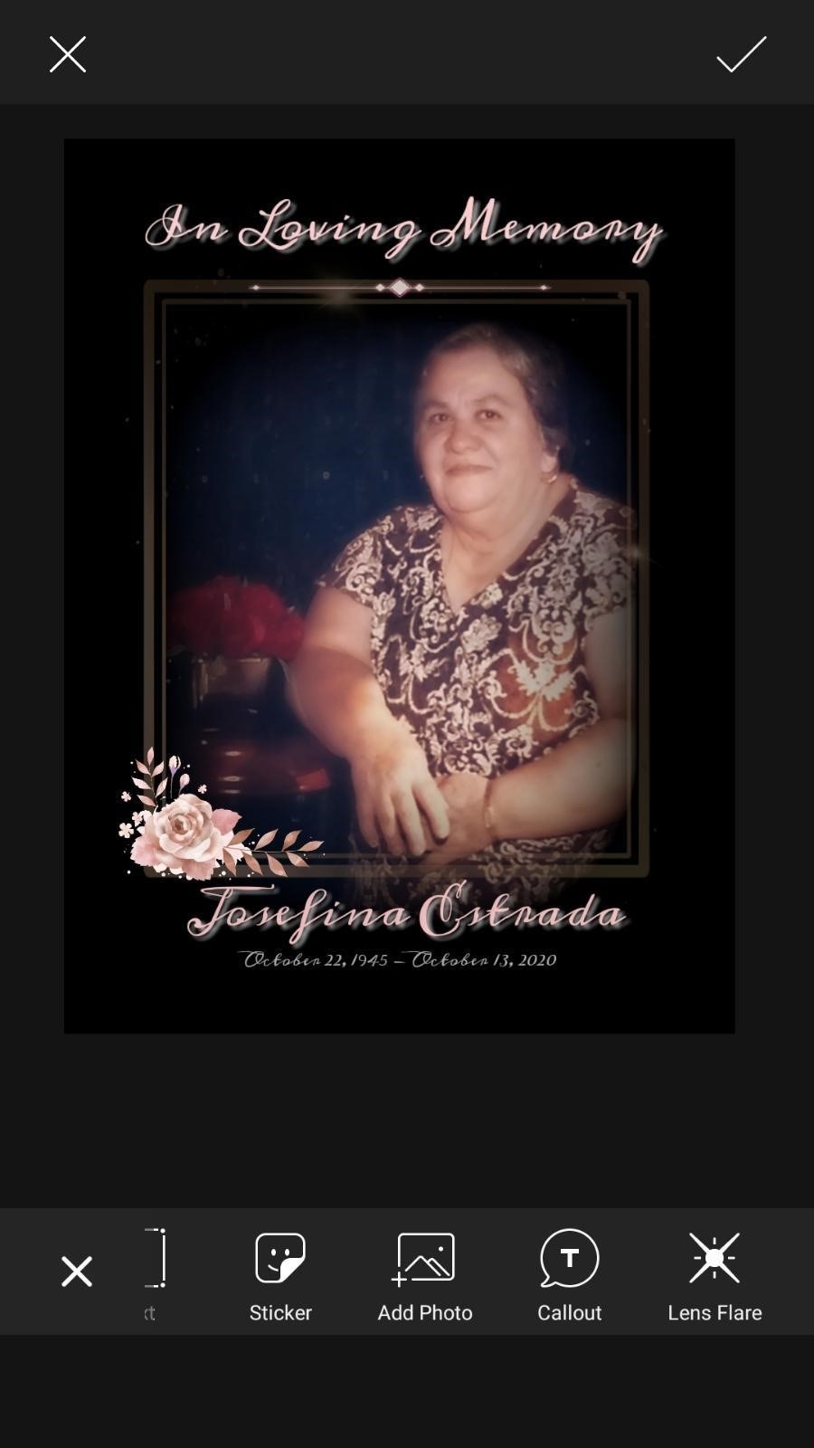 Obituary of Josefina Estrada