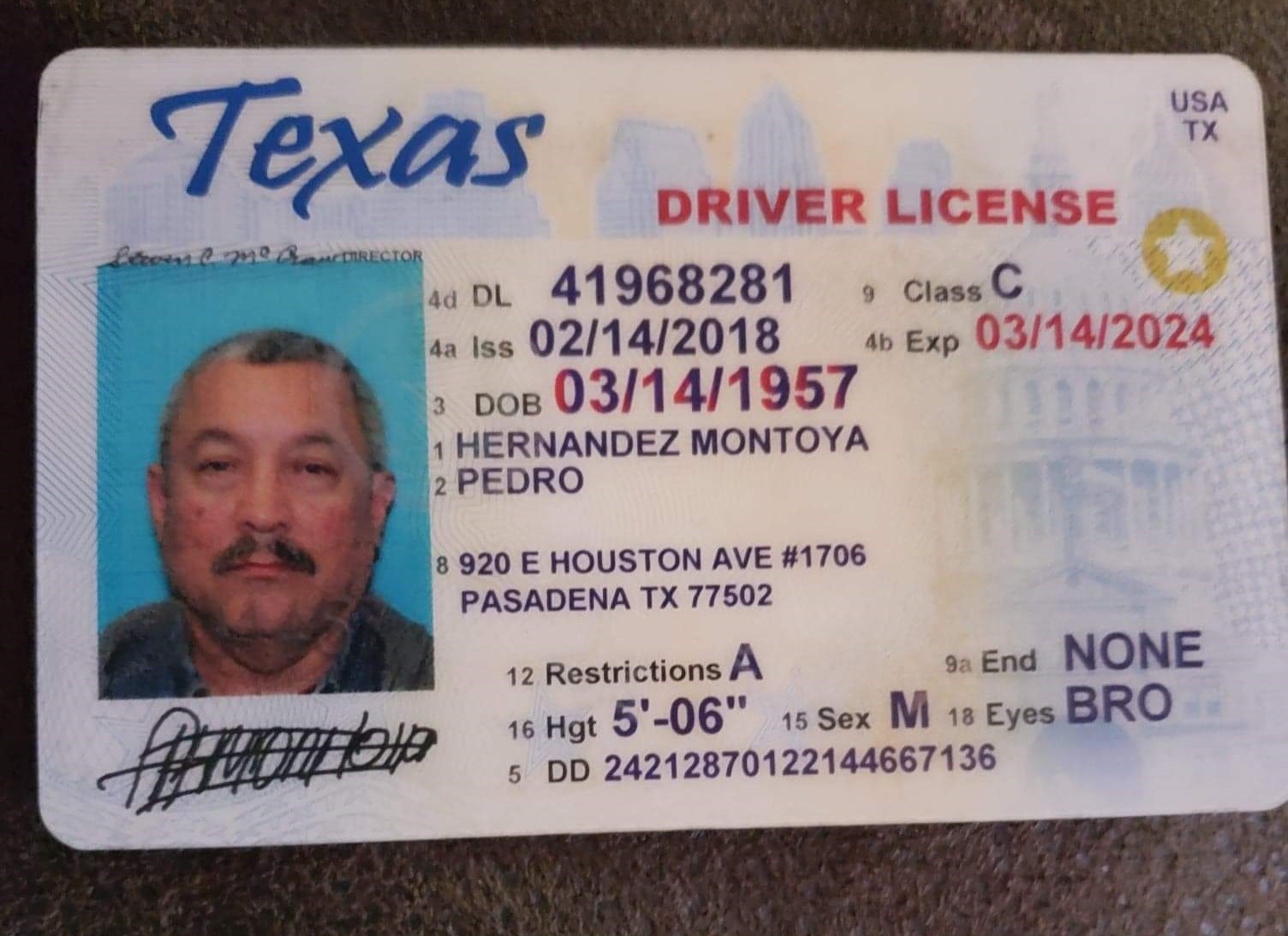 Obituary of Pedro Hernandez Montoya