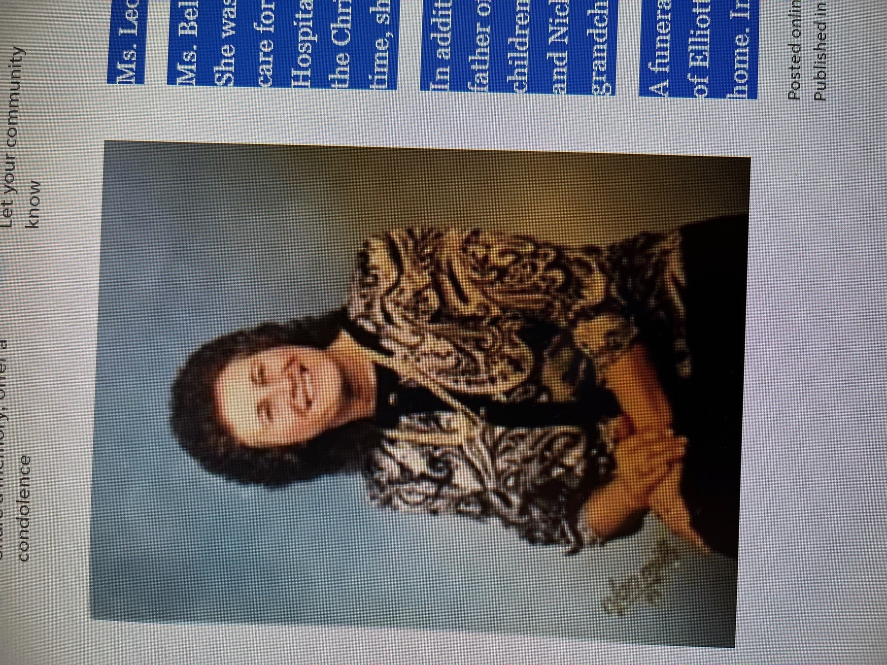 Obituary of Leona Belanger