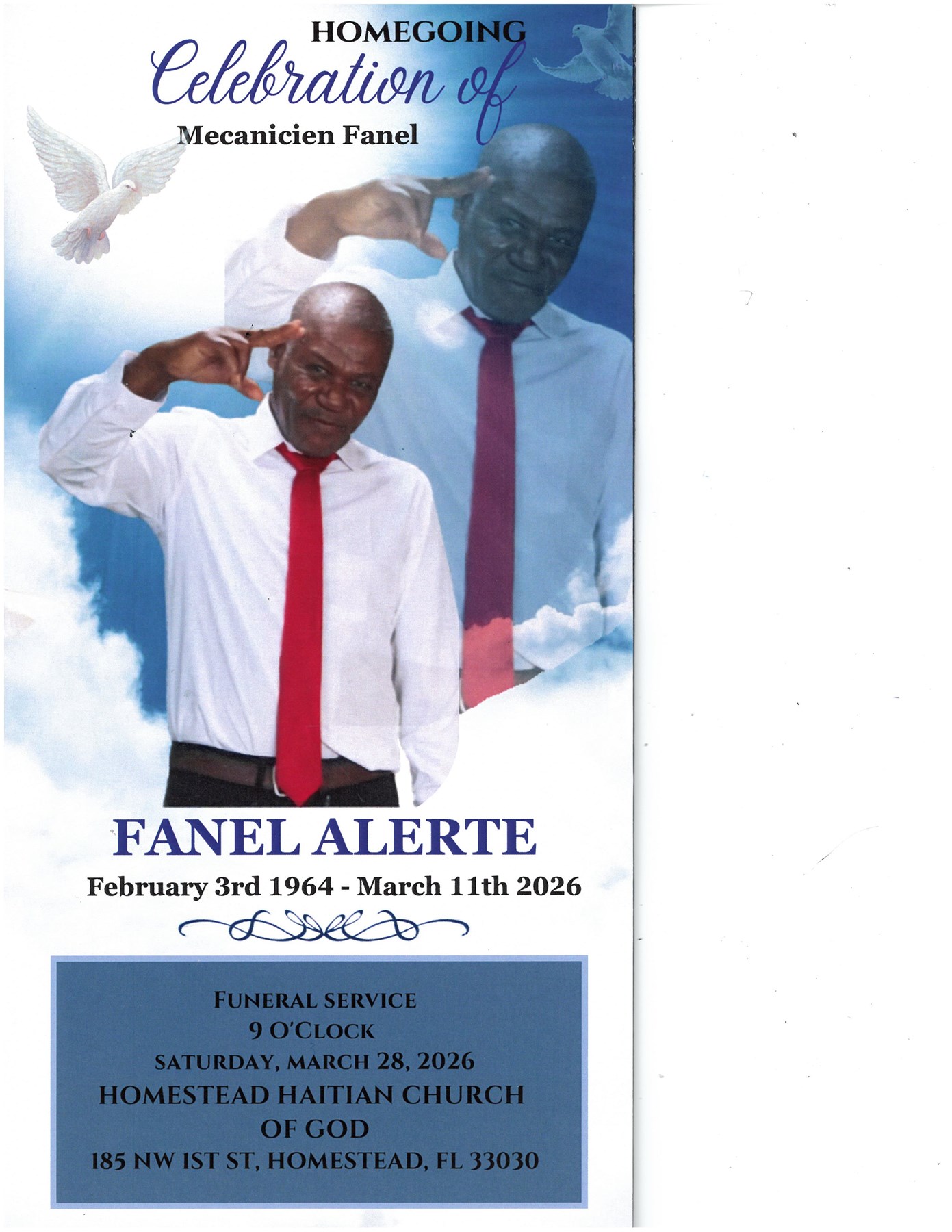 Obituary of Fanel Alerte
