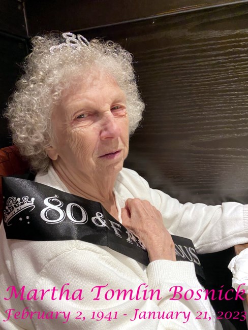 Obituary of Martha Tomlin Bosnick