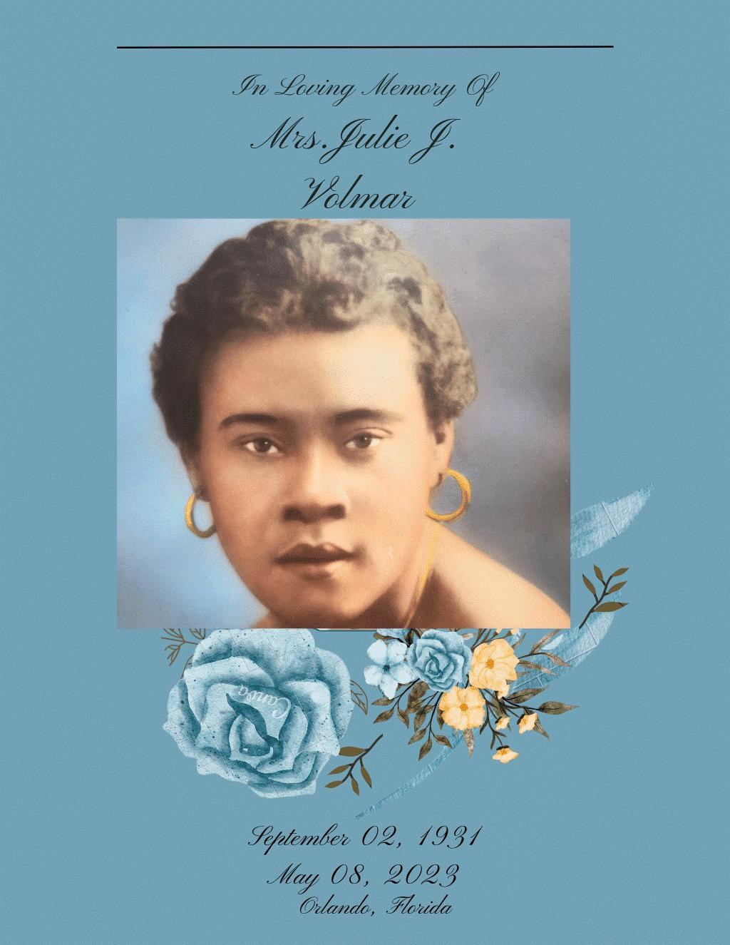 Obituary of Julie J Volmar