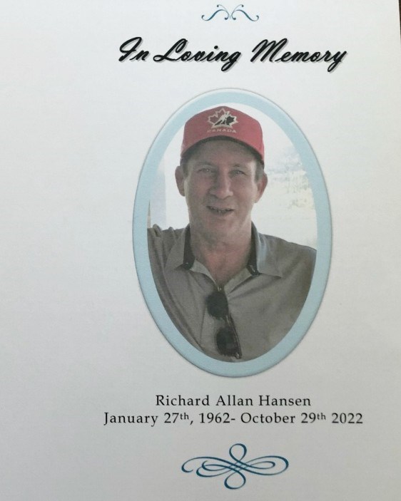 Obituary of Richard Allan Hansen