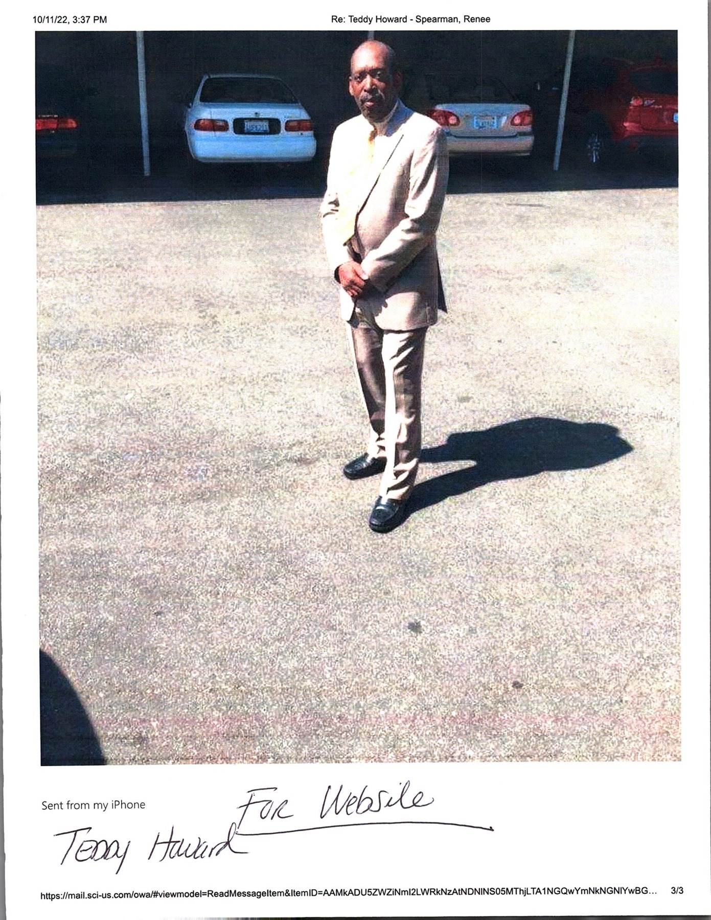 Obituary of Teddy Nathaniel Howard