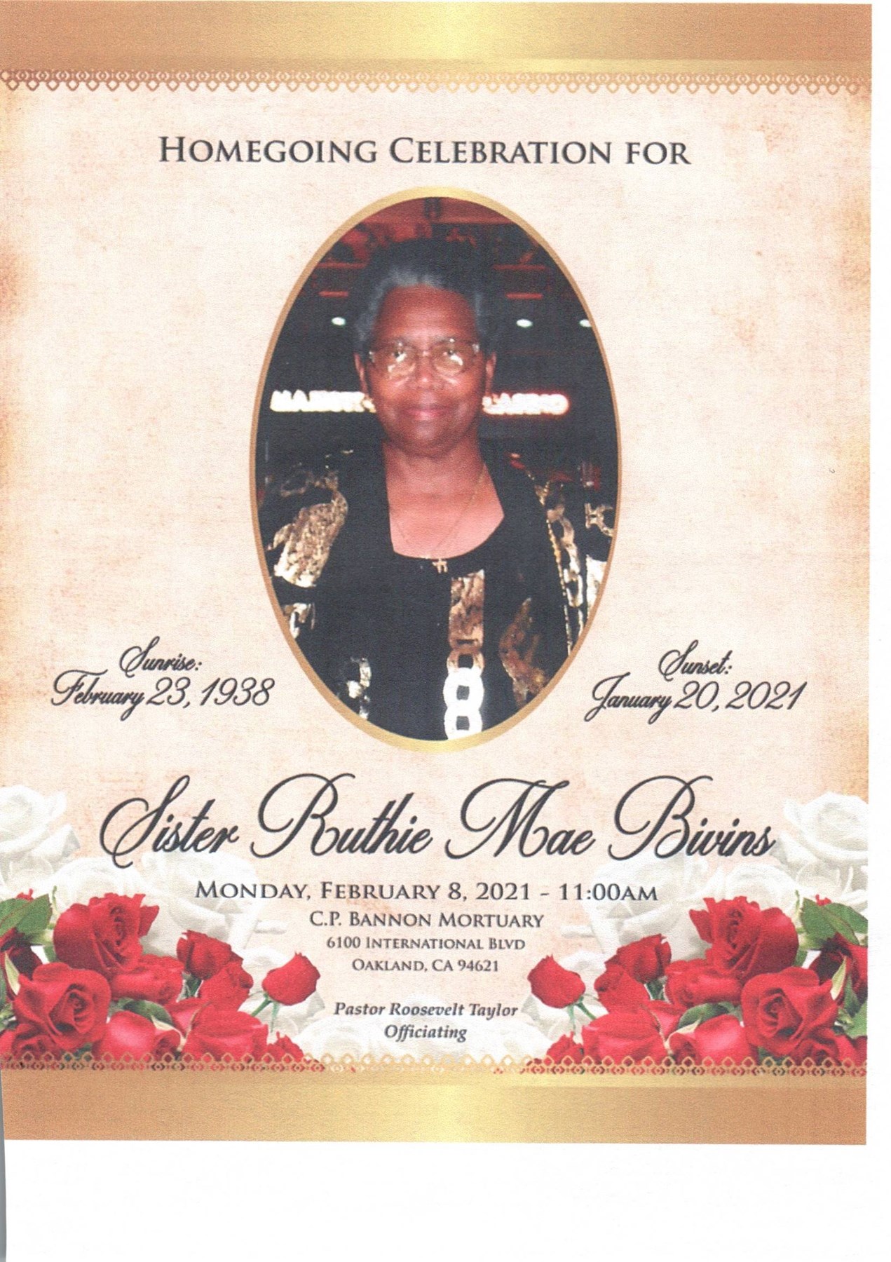 Obituary of Ruthie Mae Bivins