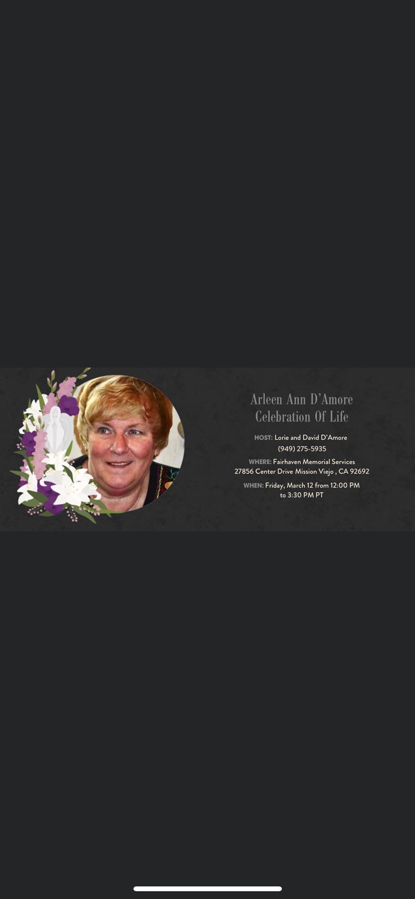 Obituary of Arleen Ann D’Amore