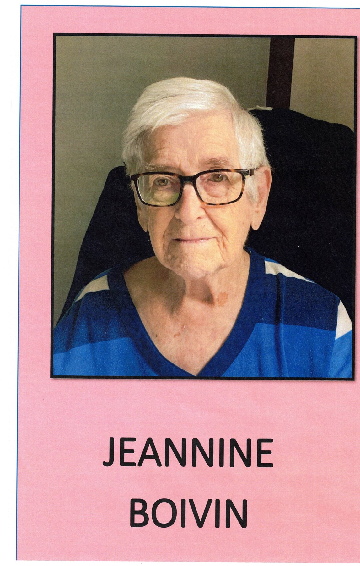 Avis de décès de Jeannine Boivin Simard