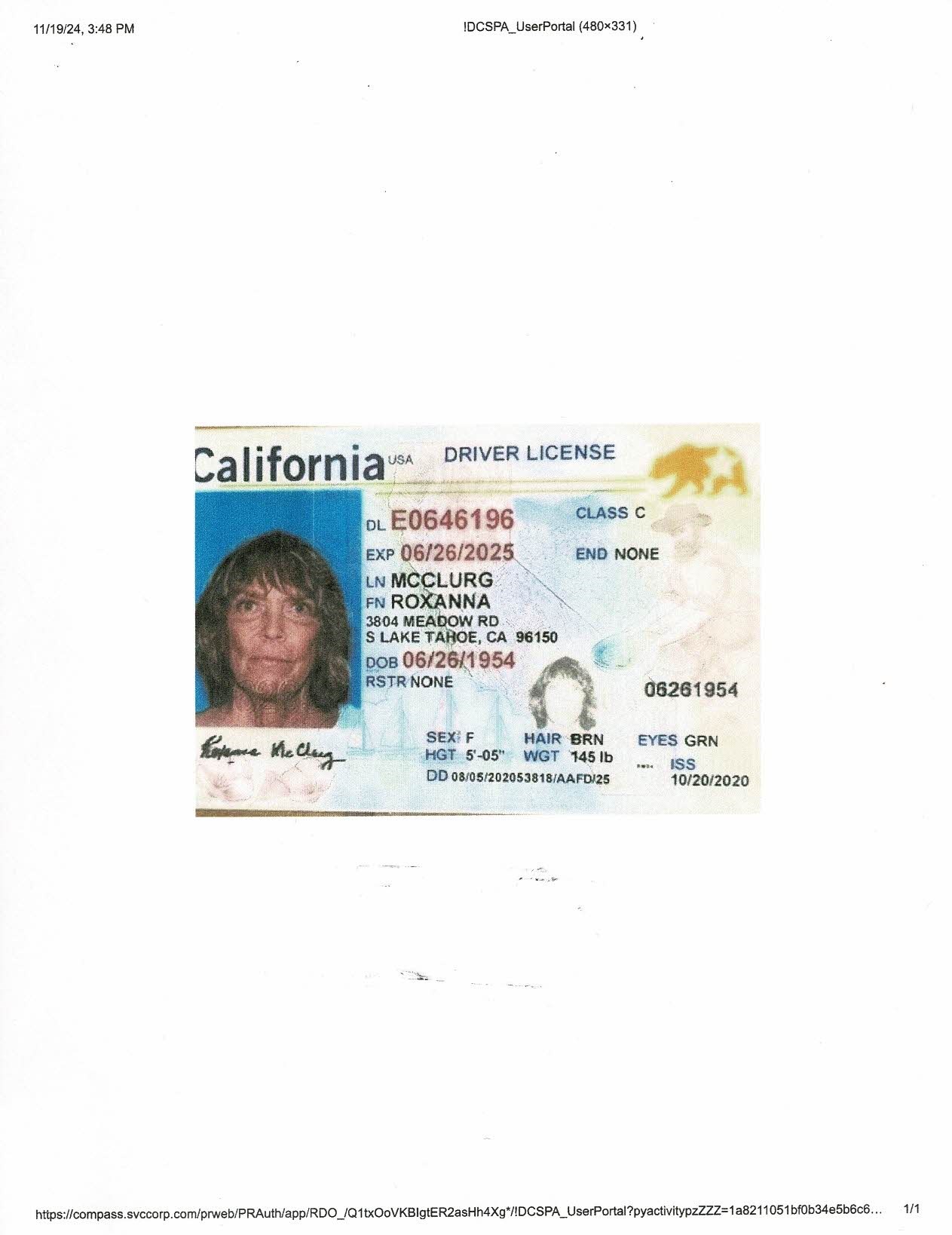 Obituary of Roxanna McClurg