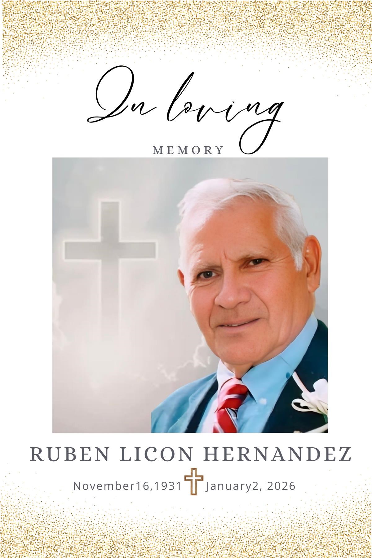Obituary of Ruben Licon Hernandez