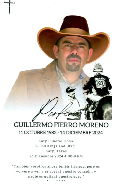 Obituary of Porfirio Guillermo Fierro